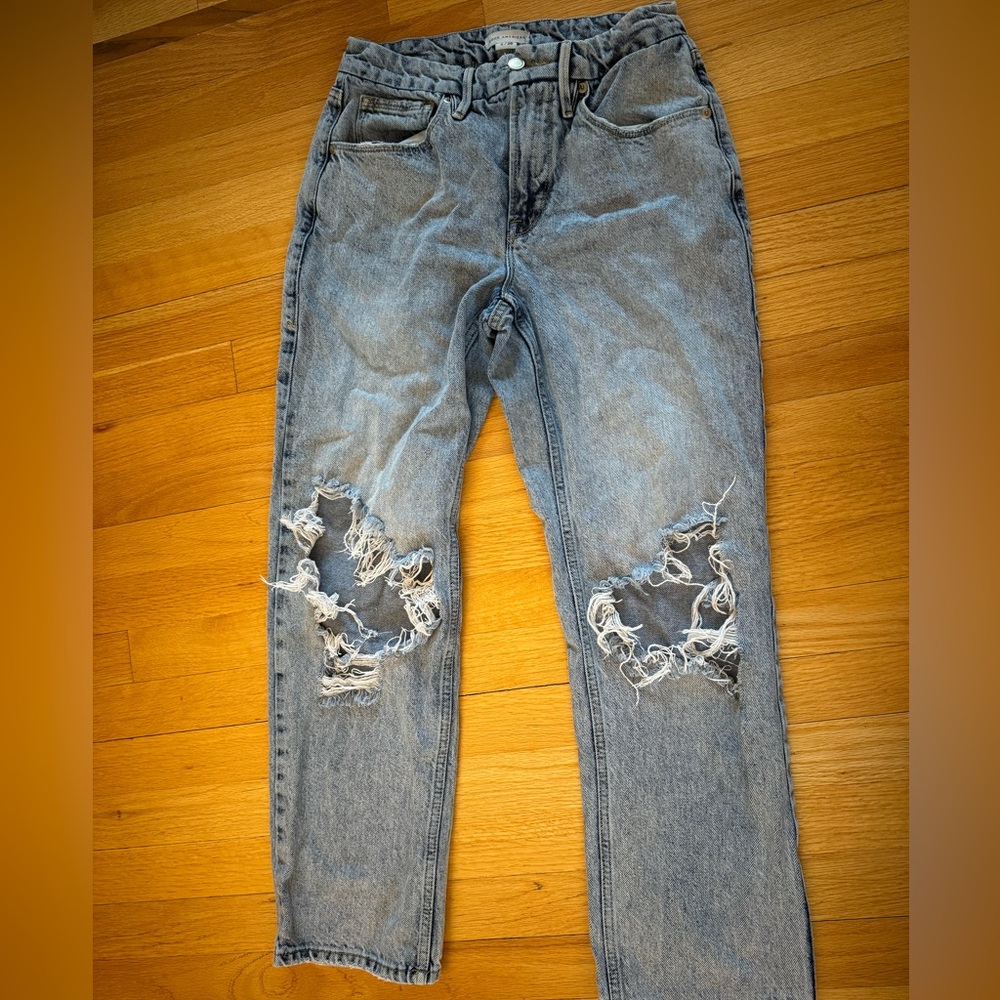 Good American Blue Striped Denim